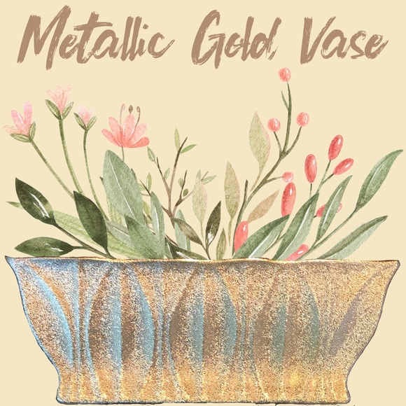 Metallic Copper Gold Decorative Planter Bowl NWOT - Picture 1 of 8